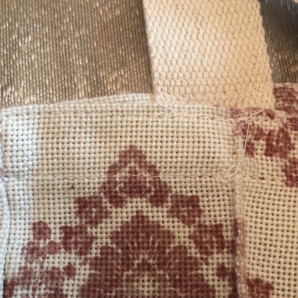 REUSABLE TOTE, Gold Beaded, Polyester, New - Picture 10 of 12